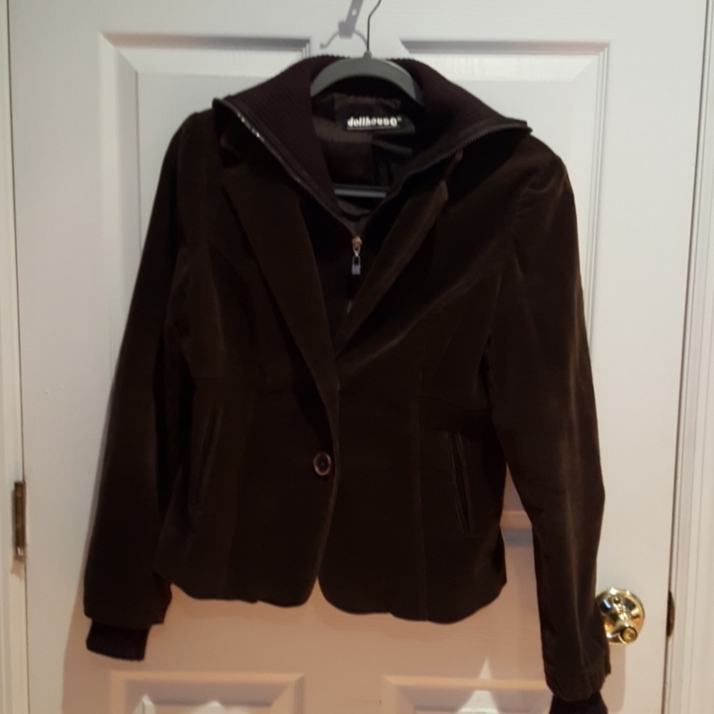 Corduroy/knit jacket